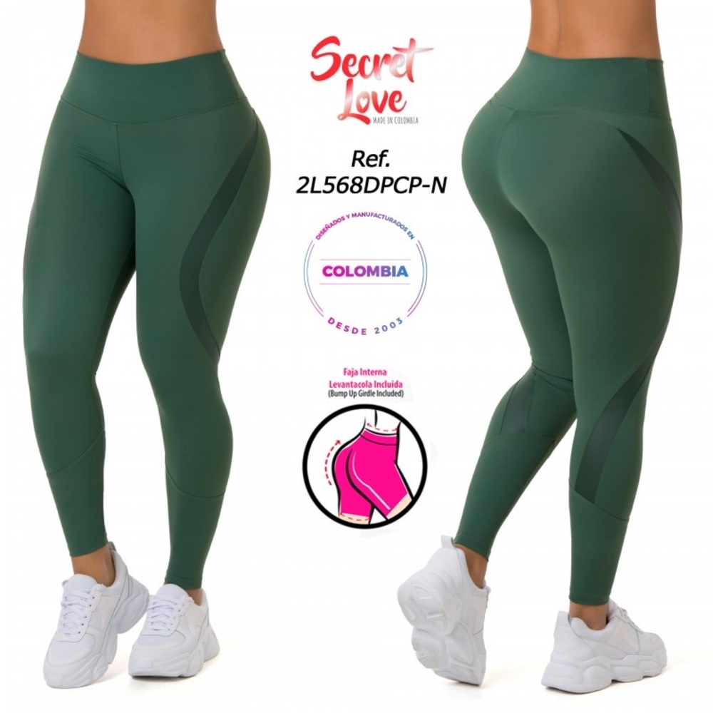 🇨🇴 Women's Colombian Sport Leggings W/Internal Body shaper Butt Lifter